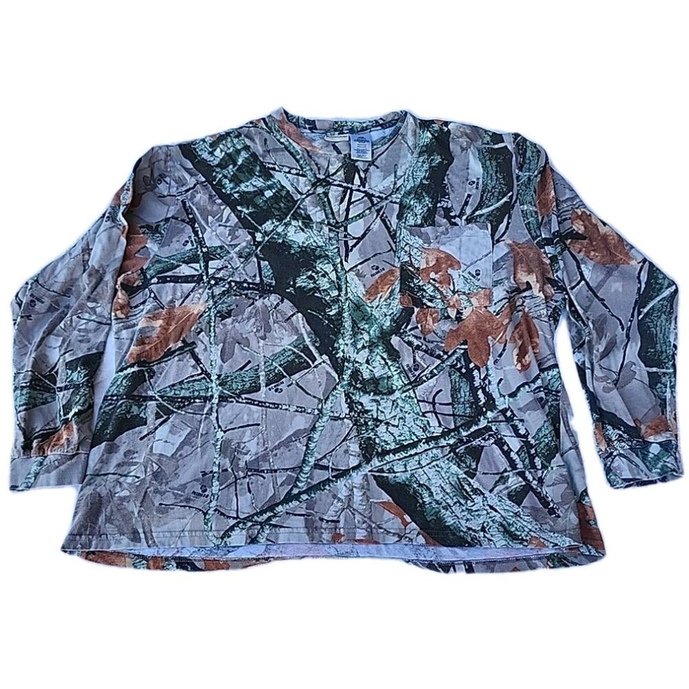 Outfitters Ridge Fusion 3D Camo Long Sleeve Hunting Camping T-Shirt Mens Sz 2XL